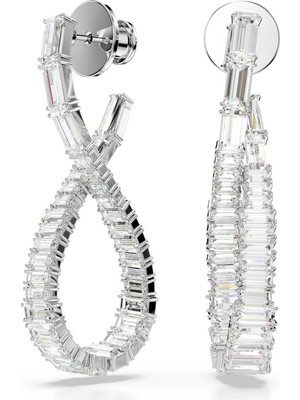 Swarovski Hyperbola Drop Küpe Infinity L Beyaz Rodyum Kaplama