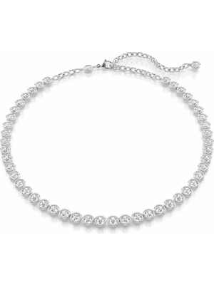 Swarovski Imber Tennis Kolye Round Cut Beyaz Rodyum Kaplama