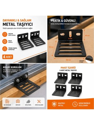  metal çok amaçli taşıyıcı 2mm kalınlık (4adet)