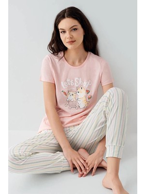 Arnetta Kadın Pembe Pijama Takım