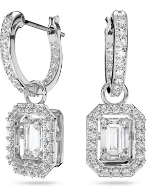 Swarovski Millenia Drop Küpe Octagon Cut Beyaz Rodyum Kaplama