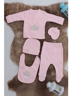 Sema Baby 5 Parça Hastane Çıkışı Zıbın Seti 0-3 Ay - Queen