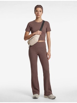 Koton Yüksek Bel Slim Fit Ispanyol Paça Spor Tayt