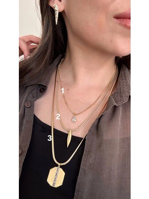 Vip Gold 3 Model Şık Kararmaz Çelik Kolye (Model Seçiniz)