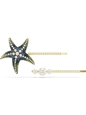 Swarovski Idyllia Saç Iğnesi Set (2) Kristal Inciler Denizyildizi Çok Renkli Rodyum Kaplama