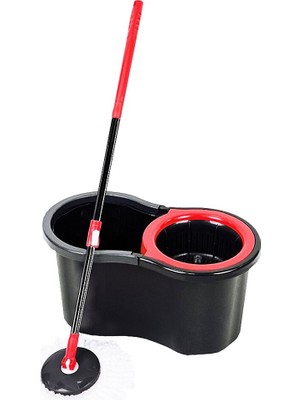 Ulu Pazarlama 13LT - Siyah - Şirink Otomatik Dönerli Kova Mop Temizlk Seti (5570)