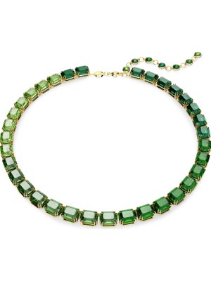 Swarovski Millenia Kolye Octagon Cut Color Gradient Yeşil Sari Altin Rengi Kaplama