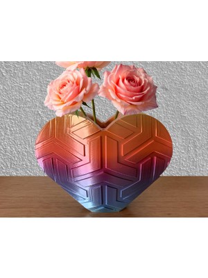 Generic 189 Gramlık Dev Geometrik Kalp Vazo-Heart Vase