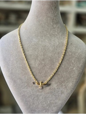 Vip Gold Anka Kuşu Modern Kararmaz Kolye 50+5 cm