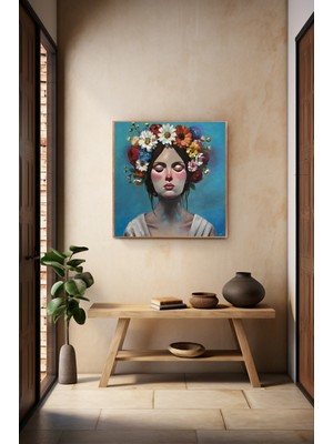 Galeri Mavi – “sessiz” Özgün Akrilik Tablo | 50X50 cm | %100 El Yapımı | Çerçeveli
