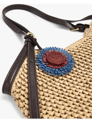 Parfois Kadın Charm'lı Hasır Görünümlü Shopper Çanta
