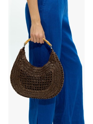 Parfois Kadın Bamboo Detaylı Hasır Hobo Çanta