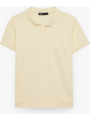 Koton Regular Fit Kısa Kollu Pamuklu Fitilli Polo Yaka Tişört