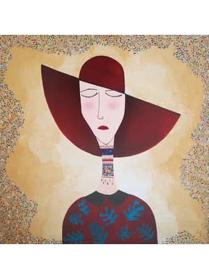 Galeri Mavi “marinna Vias” Özgün Akrilik Tablo | 70X70 cm | El Yapımı | Imzalı