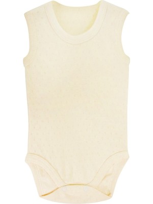 Sema Baby Jakarlı Askılı Badi (Body) - Krem 0-3 Ay