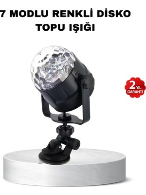 Ulu Pazarlama Müzik Ritmine Duyarlı Renkli Disko Topu – 7 Modlu Işıklı Parti Lambası