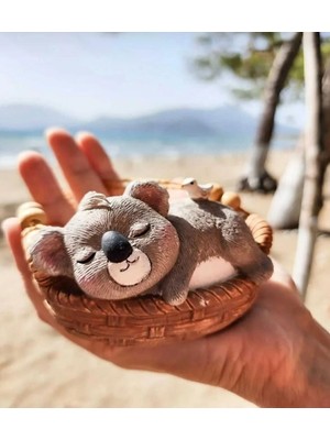 Skygo Sevimli Sallanan Koala 10X7 Cm, Bahçe Balkon Süsü, Duvar Dekorasyon Ürünleri Sevimli Dekor