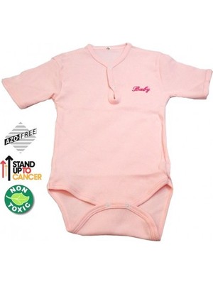 Sema Baby Yarım Kol Kaşkorse Badi (Body) - Pembe  12-18 Ay