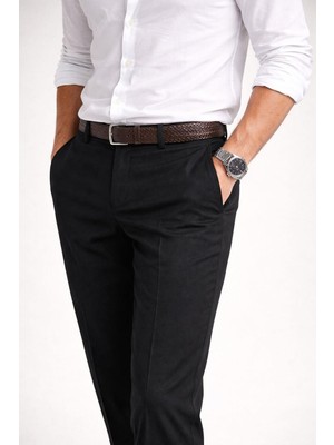 Caserta Regular Fit Erkek Armürlü Keten Pantolon - 7635
