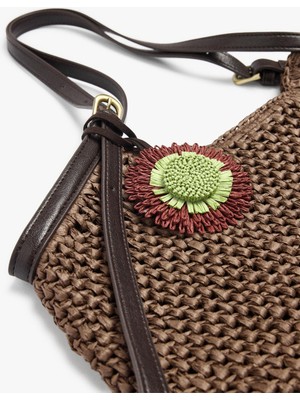 Parfois Kadın Charm'lı Hasır Görünümlü Shopper Çanta