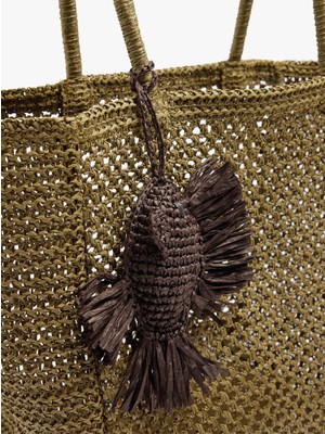 Parfois Kadın Charm'lı hasır Efektli Shopper Çanta