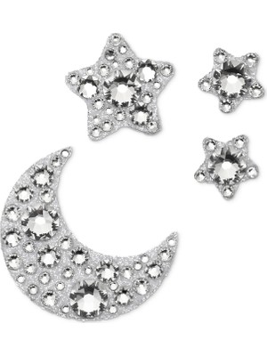 Swarovski Body Jewel Set Moon And Star Beyaz