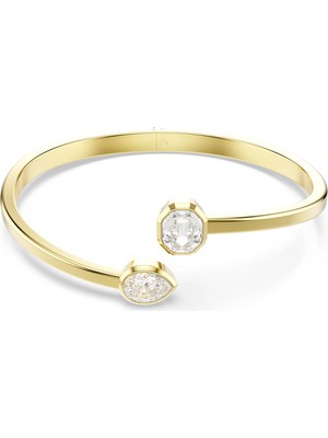 Swarovski Imber Bangle Bileklik Karişik Kesim Beyaz Altin Rengi Kaplama M