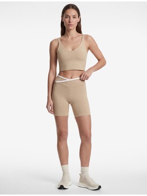 Koton Asimetrik Yüksek Bel Slim Fit Biyeli Spor Biker Tayt