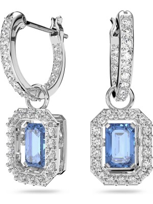 Swarovski Millenia Küpe Octagon Cut Mavi Rodyum Kaplama