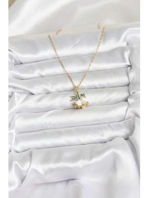 Luord - Store 316L Çelik Zincir Gold Renk Chirtsmas Bell Model Yılbaşı Temalı Kadın Kolye - Lisinya