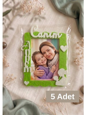 Keçebahçesi Kayseri Canım Annem Mıknatıslı Çerçeve, Anneler Günü Magnet, Keçe Fotoğraf Çerçevesi, Anneye Özel Hediyelik Çerçeve, El Yapımı Keçe Magnet, Dekoratif Fotoğraf Çerçevesi, Anlamlı Hediye-(Yeşil-Sarı-Mor-Pembe)