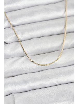 Luord - Store Mey Ithalat® cm 14K Gold Renk Yılan Zincir Model Kadın Kolye
