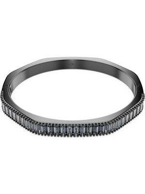 Swarovski Matrix Bangle Bileklik Baget Kesim Gri Rutenyum Kaplama M