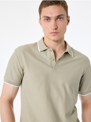 Koton Kısa Kollu Pamuklu Pike Kumaş Düğmeli Polo Yaka Slim Fit Tişört