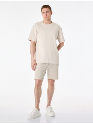Koton Regular Fit Cepli Bermuda Beli Bağcıklı Şort