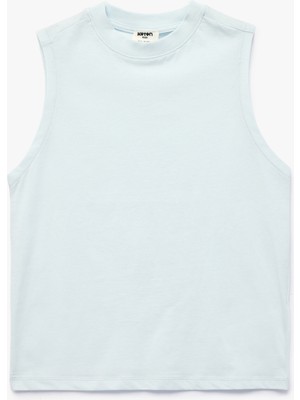 Koton Pamuklu Kolsuz Bisiklet Yaka Basic Atlet