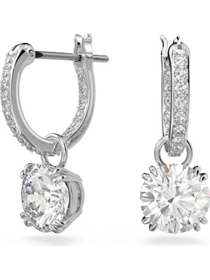 Swarovski Constella Drop Küpe Beyaz Rodyum Kaplama