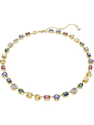 Swarovski Stilla All Around Kolye Mixed Cut Renkli Sari Altin Rengi Kaplama