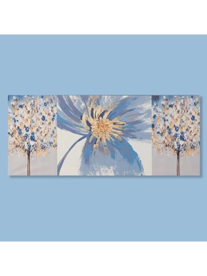 Matmel Dekoratif Blue Spring Kanvas Tablo - 50X120 cm