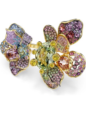 Swarovski Idyllia Yüzük Karişik Kesim Pavé Çiçek Çok Renkli Karişik Metal Kaplama 60