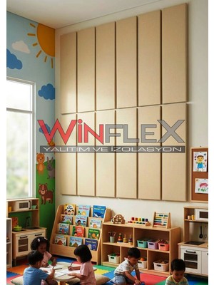 Winflex Akustik Kumaş Kaplı Panel - (60X240CM) Krem