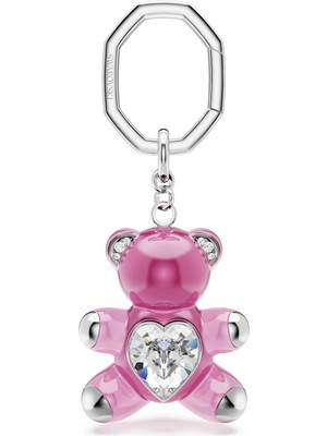 Swarovski Teddy Anahtarlik Ayicik Pembe Rodyum Kaplama