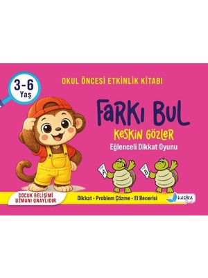 Harika Çocuk Yayınları Farkı Bul Kitabı Nevbahar Erçoklu 3-6 Yaş İçin Eğlenceli Dikkat Oyunu