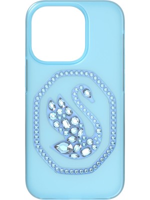 Swarovski Signum Akilli Telefon Kilifi Kuğu Iphone 14 Pro Mavi