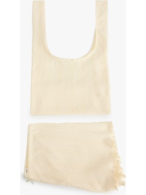 Koton Pamuklu Rahat Kesim Askılı Şortlu Pijama Takımı