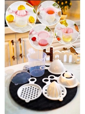 Renas Store 5 In 1 Süzgeç - Huni - Limon Sıkacağı - Yumurta Akı Ayırıcı Hazneli Mutfak Aparatı