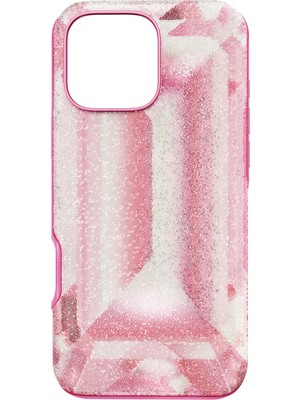 Swarovski High Akilli Telefon Kilifi Kristal Baski Motif Iphone® 16 Pro Max Pembe