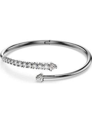 Swarovski Sublima Bileklik Beyaz Rutenyum Kaplama M