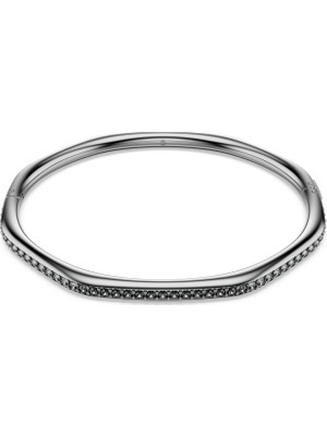 Swarovski Dextera Bangle Bileklik Sekizgen Round Cut Beyaz Rutenyum Kaplama Xl