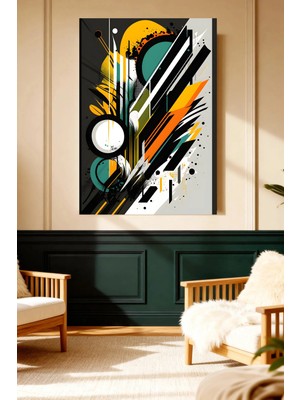 Mushen Studio Soyut Geometrik Dinamik Kanvas Tablo Modern Duvar Dekoru Sanat Eseri Çerçevesiz Ev Ofis